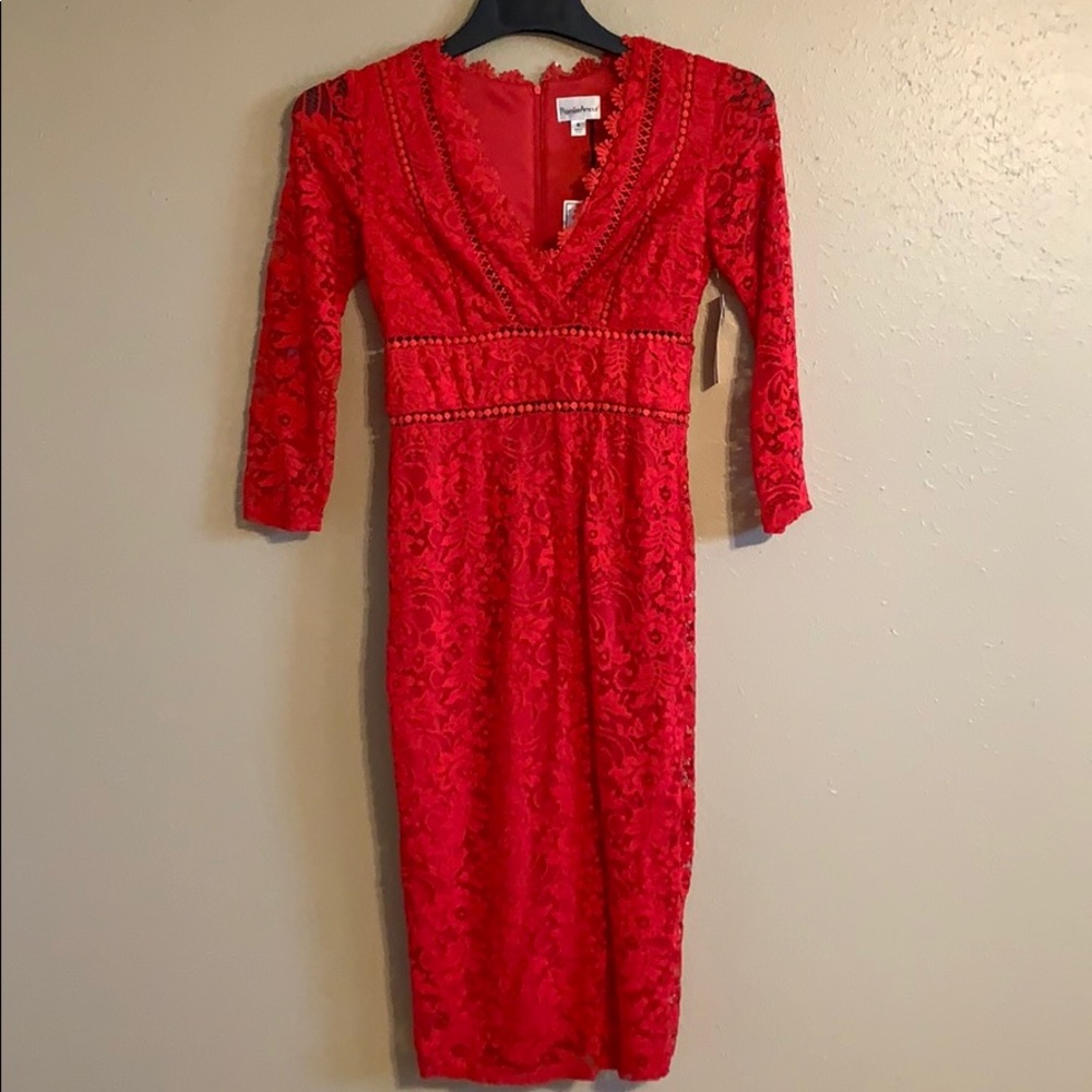 Premier Amour Red Dress Size 6